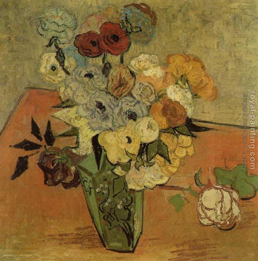 Vincent Van Gogh : Still Life, Vase with Roses and Anemones
